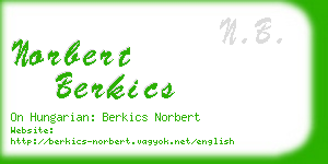 norbert berkics business card